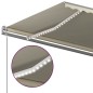 vidaXL Tenda da Sole Retrattile Manuale con LED 5x3 m Crema vidaXL Tenda da Sole Retrattile Manuale con LED 5x3 m Crema
