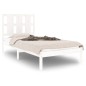 vidaXL Giroletto Bianco in Legno Massello 90x190 cm Single