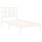 vidaXL Giroletto Bianco in Legno Massello 90x190 cm Single