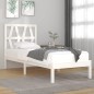 vidaXL Giroletto Bianco in Legno Massello di Pino 90x190 cm Single vidaXL Giroletto Bianco in Legno Massello di Pino 90x190 cm Single