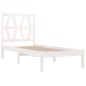 vidaXL Giroletto Bianco in Legno Massello di Pino 90x190 cm Single vidaXL Giroletto Bianco in Legno Massello di Pino 90x190 cm Single