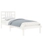 vidaXL Giroletto Bianco in Legno Massello 90x190 cm Single vidaXL Giroletto Bianco in Legno Massello 90x190 cm Single