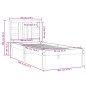 vidaXL Giroletto Bianco in Legno Massello 90x190 cm Single vidaXL Giroletto Bianco in Legno Massello 90x190 cm Single