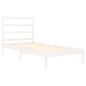 vidaXL Giroletto Bianco in Legno Massello 90x190 cm Single vidaXL Giroletto Bianco in Legno Massello 90x190 cm Single
