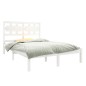 vidaXL Giroletto Bianco in Legno Massello 120x190 cm Small Double vidaXL Giroletto Bianco in Legno Massello 120x190 cm Small Double