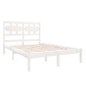 vidaXL Giroletto Bianco in Legno Massello 120x190 cm Small Double vidaXL Giroletto Bianco in Legno Massello 120x190 cm Small Double