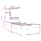 vidaXL Giroletto in Legno Massello 90x190 cm Single vidaXL Giroletto in Legno Massello 90x190 cm Single