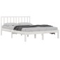 vidaXL Giroletto Bianco Legno Massello di Pino 120x190cm Small Double vidaXL Giroletto Bianco Legno Massello di Pino 120x190cm Small Double