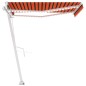 vidaXL Tenda Automatica Sensore Vento e LED 300x250 cm Arancio Marrone vidaXL Tenda Automatica Sensore Vento e LED 300x250 cm Arancio Marrone
