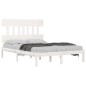 vidaXL Giroletto Bianco in Legno Massello 120x190 cm Small Double vidaXL Giroletto Bianco in Legno Massello 120x190 cm Small Double