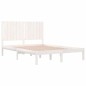 vidaXL Giroletto senza Materasso Bianco 135x190 cm Legno Massello Pino