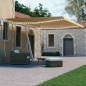 vidaXL Tenda da Sole Retrattile Manuale e LED 400x300cm Gialla Bianca vidaXL Tenda da Sole Retrattile Manuale e LED 400x300cm Gialla Bianca