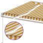 vidaXL Tenda da Sole Retrattile Manuale e LED 400x300cm Gialla Bianca vidaXL Tenda da Sole Retrattile Manuale e LED 400x300cm Gialla Bianca