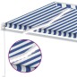 vidaXL Tenda da Sole Retrattile Manuale con LED 500x300cm Blu e Bianca vidaXL Tenda da Sole Retrattile Manuale con LED 500x300cm Blu e Bianca