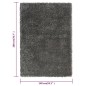 Tappeto Shaggy a Pelo Lungo Antracite 140x200 cm 50 mm Tappeto Shaggy a Pelo Lungo Antracite 140x200 cm 50 mm