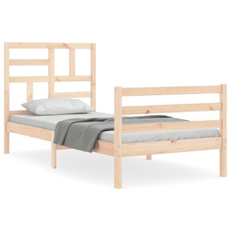 vidaXL Giroletto con Testiera Small Single in Legno Massello