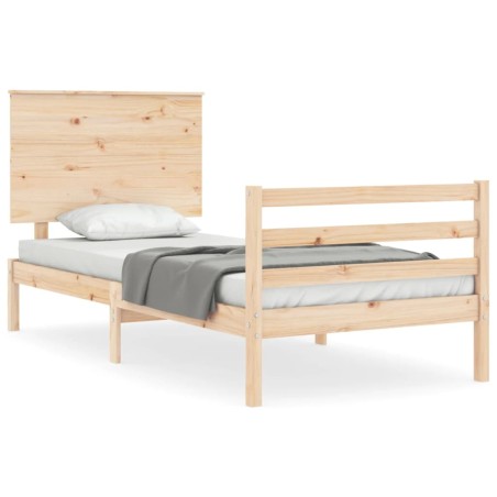 vidaXL Giroletto con Testiera Small Single in Legno Massello