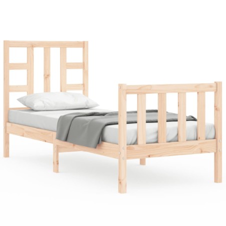 vidaXL Giroletto con Testiera Small Single in Legno Massello