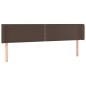 Testiera ad Orecchio Marrone 163x16x78/88 cm in Similpelle Testiera ad Orecchio Marrone 163x16x78/88 cm in Similpelle