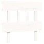 vidaXL Giroletto con Testiera Bianco Single in Legno Massello