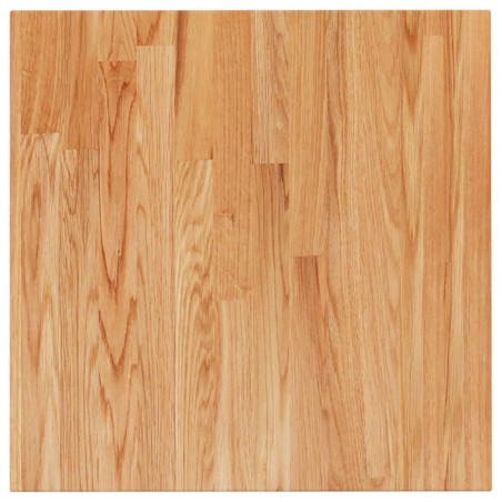 Piano Tavolo Quadrato Marrone Chiaro 50x50x4cm Rovere Trattato