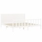 vidaXL Giroletto Testiera Bianco Super King Size in Legno Massello vidaXL Giroletto Testiera Bianco Super King Size in Legno Massello
