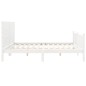 vidaXL Giroletto Testiera Bianco Super King Size in Legno Massello vidaXL Giroletto Testiera Bianco Super King Size in Legno Massello