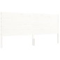 vidaXL Giroletto Testiera Bianco Super King Size in Legno Massello vidaXL Giroletto Testiera Bianco Super King Size in Legno Massello