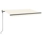 vidaXL Tenda da Sole Retrattile Manuale 450x300 cm Crema vidaXL Tenda da Sole Retrattile Manuale 450x300 cm Crema