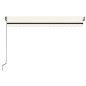 vidaXL Tenda da Sole Retrattile Manuale 450x350 cm Crema vidaXL Tenda da Sole Retrattile Manuale 450x350 cm Crema