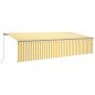 vidaXL Tenda Sole Retrattile Manuale con Parasole 6x3m Gialla Bianca vidaXL Tenda Sole Retrattile Manuale con Parasole 6x3m Gialla Bianca