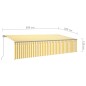 vidaXL Tenda Sole Retrattile Manuale con Parasole 6x3m Gialla Bianca vidaXL Tenda Sole Retrattile Manuale con Parasole 6x3m Gialla Bianca