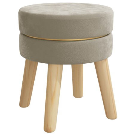 vidaXL Sgabello Rotondo Grigio Scuro in Velluto
