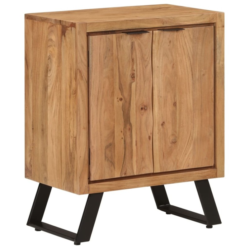 vidaXL Credenza con 2 Ante 55x36x72 cm in Legno Massello di Acacia vidaXL Credenza con 2 Ante 55x36x72 cm in Legno Massello di Acacia