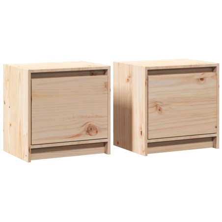 vidaXL Comodini 2 pz 40x30,5x40 cm in Legno Massello di Pino