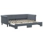 vidaXL Divano Letto con Letto Estraibile Grigio Scuro 90x200cm Velluto