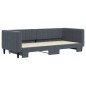 vidaXL Divano Letto con Letto Estraibile Grigio Scuro 90x200cm Velluto vidaXL Divano Letto con Letto Estraibile Grigio Scuro 90x200cm Velluto