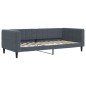 vidaXL Divano Letto con Letto Estraibile Grigio Scuro 90x200cm Velluto vidaXL Divano Letto con Letto Estraibile Grigio Scuro 90x200cm Velluto