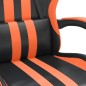 Sedia da Gaming Girevole Nero e Arancione in Similpelle Sedia da Gaming Girevole Nero e Arancione in Similpelle