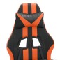 Sedia da Gaming Girevole Nero e Arancione in Similpelle Sedia da Gaming Girevole Nero e Arancione in Similpelle