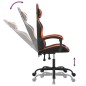 Sedia da Gaming Girevole Nero e Arancione in Similpelle Sedia da Gaming Girevole Nero e Arancione in Similpelle