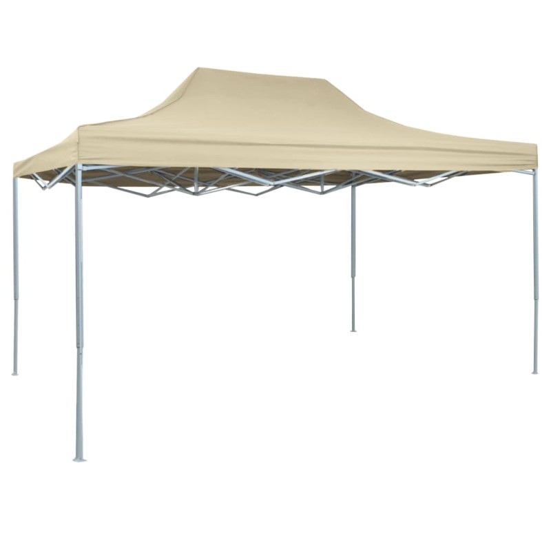 vidaXL Gazebo Professionale Pieghevole 3x4m Acciaio Crema vidaXL Gazebo Professionale Pieghevole 3x4m Acciaio Crema
