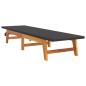 vidaXL Sdraio 2pz Nero e Marrone Polyrattan e Legno Massello di Acacia vidaXL Sdraio 2pz Nero e Marrone Polyrattan e Legno Massello di Acacia