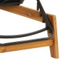 vidaXL Sdraio 2pz Nero e Marrone Polyrattan e Legno Massello di Acacia vidaXL Sdraio 2pz Nero e Marrone Polyrattan e Legno Massello di Acacia