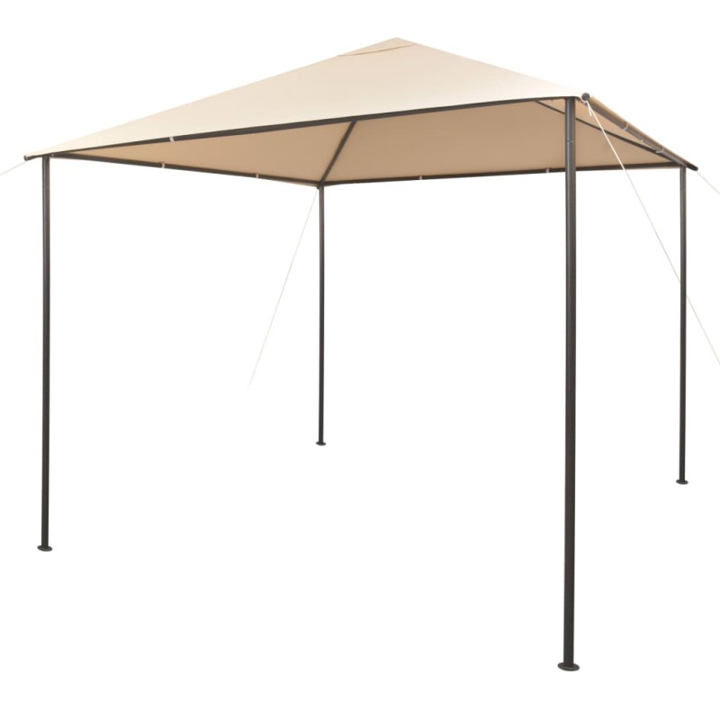 vidaXL Gazebo Padiglione Tenda Tettoia 3x3 m Acciaio Beige