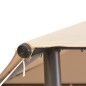 vidaXL Gazebo Padiglione Tenda Tettoia 3x3 m Acciaio Beige