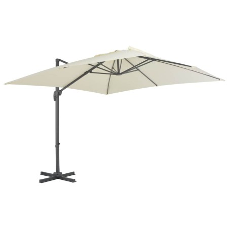 vidaXL Ombrellone a Sbalzo con Palo in Alluminio 300x300 cm Sabbia