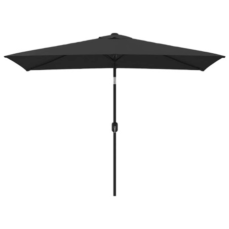 vidaXL Ombrellone da Giardino con Palo in Metallo 300x200 cm Nero