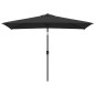 vidaXL Ombrellone da Giardino con Palo in Metallo 300x200 cm Nero vidaXL Ombrellone da Giardino con Palo in Metallo 300x200 cm Nero