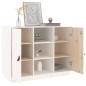 Credenza Bianca 100x40x75 cm in Legno Massello di Pino Credenza Bianca 100x40x75 cm in Legno Massello di Pino